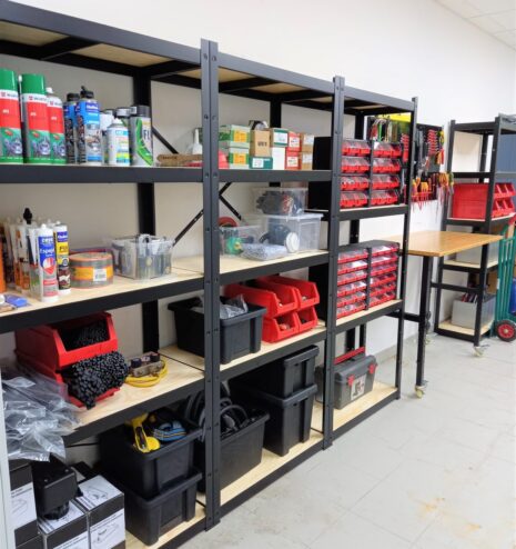 Estanterías de almacén organizadas por rotación de producto